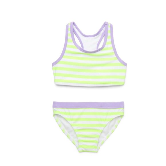 NWT Girls 2-Piece Bikini Swimsuit Set – Size Medium 7-8 - UPF 50+ Sun Protection - Picture 1 of 3